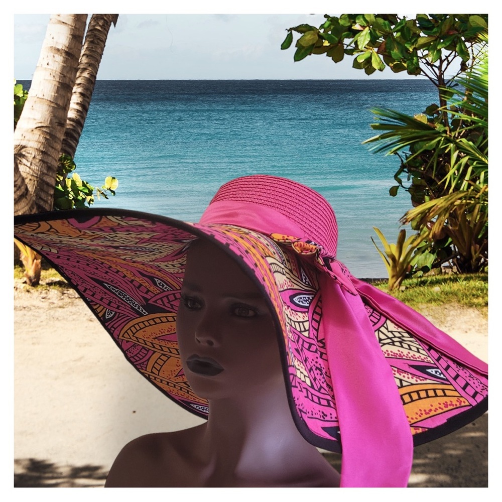 Handmade wide brim hat For VACATION